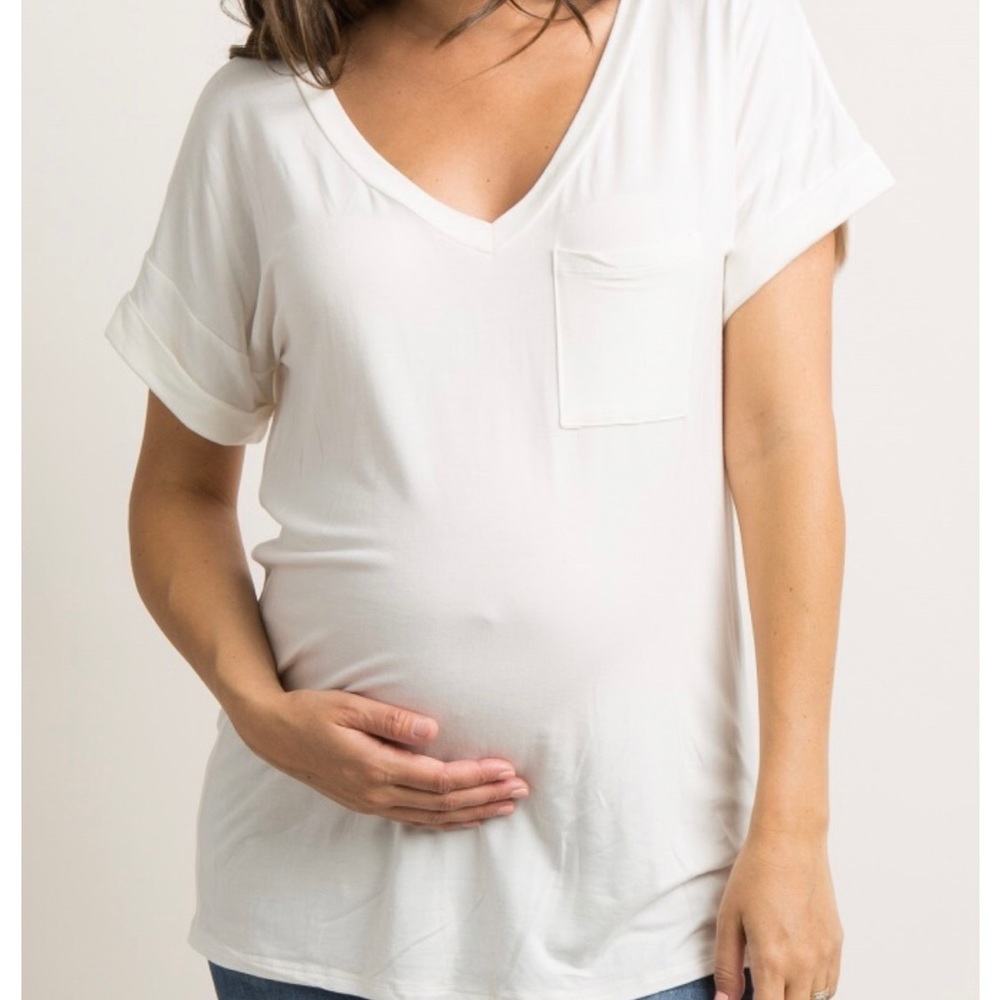 Pinkblush Maternity Ivory Solid Shirt
